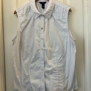 Bit & Bridle White Sleeveless Blouse